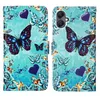 Flower Leather Wallet Cases For Samsung S24 Ultra Plus A05 A05S A15 Moto G 5G Power Stylus 2023 Lace Butterfly Panda Tower Animal Holder Flip Cover Print PU Pouch Strap