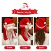 يمكن أن يحرك غطاء الرنة الإضاءة عيد الميلاد الأذنين Peluches Santa Hat Led و Snowman لديه أضواء داخل هدية عيد الميلاد للطفل