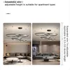 Ceiling Lights Modern Minimalism Style LED Pendant Lamp For Living Room Bedroom Dining Room Kitchen Black Round Ring Ceiling Chandelier Lights Q231012