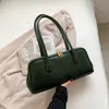 Retro-Umhängetasche, Baguette-Tasche, einfache Retro-Umhängetasche in Kollisionsfarbe, Persönlichkeit, rechteckige Achseltasche, weibliche Herbst- und Winter-neue mattierte Handtasche