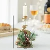 Candle Holders 2023 Christmas Desktop Candlestick Metal Craft Decorations Merry Happy Year