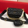 3-in-1 Crossbody Purses for Women Designer Handbags Mini wallet cowhide Woman Letter shoulder cross body Chain bag Metal decoration messenger bag