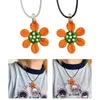 Pendentif Colliers Chaîne réglable Fleur Clavicule Eye Catching Glass Collier Fleur pour la Saint-Valentin