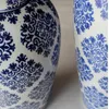 Garrafas Jingdezhen Porcelana Gengibre Jar Azul e Branco Potenciômetro Grande Vaso Retro Chinês Cerâmica Home El Decorar