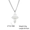 Pendant Necklaces Lotus Flower Unalome Necklace Fashion Hippie Yoga Symbol Stainless Steel Jewelry