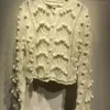 Tricots Femmes Femmes Mode Ball Tricoté Cardigan Crochet Creux Dames Pull À Poitrine Tricots Tops Pour 2023 Hiver