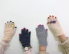 Vijf Vingers Handschoenen Japanse Vrouwen Grappig Nagelpatroon Borduren Winter Warm Dikker Kunstwol Fietsen Rijden Effen Kleur Wanten1346167