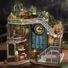 Doll House Accessories CUTEBEE DIY Miniature Kit Wooden Dollhouse Roombox Magic Workshop Garden With Light for Girls Adults Gifts Christmas 231012