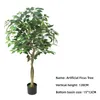 Fiori decorativi Grande albero di ficus artificiale in vaso Piante tropicali di palma finta Vero tocco Banyan Bonsai per il giardino di nozze di Home Office