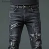 Herrenjeans 2023 Frühling und Herbst neuer Modetrend elastische schwarze kleine Fußhose Herren lässig schlanke bequeme hochwertige Jeans 27-36L231011