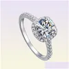 Bague solitaire Bague solitaire 100 Lab Fiançailles 13 Diamants ronds brillants Carré Halo Dream Wedding Band avec boîte 2211039282299 Jewe Dh01P