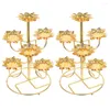 Kandelaars 2 stuks Lotusvormige kandelaar Lampvoet Kandelaar Decor Decoratief Metaal voor decoratie