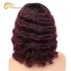 Syntetiska peruker Korta mänskliga hår peruker för kvinnor Deep Wave Brasilian Hair Wigs With Bangs Glueless Full Machine Wig Remy Human Hair 231012