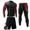 Męskie dresy dla mężczyzn Compression Sportswear Suits Gym Rajstopy treningowe treningowe