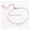 Braccialetti con ciondoli Bracciale in acciaio inossidabile Romantico doppio collegamento Nuovi braccialetti a cuore Braccialetti per le donne Regalo di fidanzamento di San Valentino Je Dhk9V