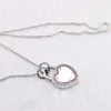 Collane con ciondolo Blocca la tua promessa Collana a catena Gioielli in argento sterling adatti a qualsiasi scollatura Collana con ciondolo all'ingrosso fai da te da donna 231012