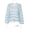 Women's Sweaters Women Rainbow Stripe Knit Loose Sweater Woman Vintage Pullover Spring Autumn Clothes Winter Clothing 2023