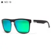 Óculos de sol polarizados da moda para PC UV400 Design italiano Cool Men Women Square Gafas de sol multicolorido