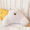 Cushion/Decorative Pillow Pillow Soft Lumbar S Cartoon Bear Neck Protection Cute Plush Car Seat Headrest For Office Chair Home Sofa Ho Dhzjn