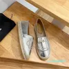 Skórzane litery lniane na Espadrilles buty podeszwy sprężyn mieszkalny mokasyna designerskie buty dla kobiet swobodne
