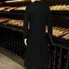 Męskie mieszanki wełny jesienno -zimowej wełnianej tkaniny moda Speisur Business Długi czarny płaszcz płaszcza męskich mężczyzn 231011