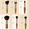 Pinceaux de maquillage 9 pièces ensemble Portable mini brosse cosmétique poudre fond de teint Blush floraison sourcil fard à paupières Kit de mélange Brushe