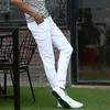 Jeans pour hommes Pantalon en jean blanc élastique mince pour hommes mode coréenne jeunesse pantalon Cargo coupe ajustée classique Streetwear pantalon en Denim pour hommes L231011