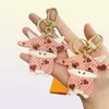 Key Ring Classic Pink Bull Bull Tiger Leder Keychain Fashion Netter Cartoon Handy Bag Auto Keychains Anhänger Accessoires9480788