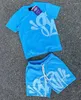 Herrspåriga streetwear synaworld y2k 2 -bit set harajuku hiphop -brev överdimensionerade t -shirt shorts två män kvinnor 2023 sportkläder