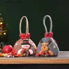 Decorazioni natalizie Decorazione natalizia piccola borsa regalo Vigilia di Natale scatola di imballaggio di mele borsa barattolo di caramelle Borsa di frutta natalizia T231012