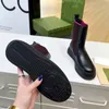 Botas safari de cuero para mujer Primavera y otoño Nueva plataforma de diseñador Botas casuales Botas Chelsea cómodas de moda Zapatos de marca para mujer Botas cortas de cuero con caja