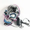 Ljus upp Led Party El Wire Skull Mask Halloween Decoration Shining Led Light Up Halloween Mask El Glow Led Skull Mask