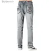 Men's Jeans Bruce Shark 2023 New Summer Men Jeans Thin Stretch Cotton Straight Casual Fashion Denim Jeans Cowboys men's Jeans Top WashedL231011