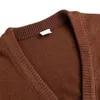 Suéteres masculinos de cárdigan de punto de moda coreano en espesas, cómodos botones de invierno resistentes al frío, suéter sólido Cardigans Knitwear 231011