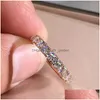 Pierścienie dla kobiet sier kolor cyrkonia pierścień biały kamień ślub ślubna