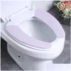 Copriwater Copriwater Ers Er Lavabile per la casa Verde Viola Rosa Appiccicoso Impermeabile Cuscino per WC Accessori Giardino di casa Bagno B Dhiyk