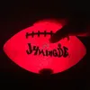 Les balles éclairent le ballon de football américain LED taille 6 brillent dans le ballon de rugby sombre Match de nuit ballon d'entraînement lumineux pour les enfants jeunes 231011