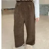 Pantaloni 3-12 anni bambino bambini inverno pantaloni di velluto spesso per ragazze velluto a coste gamba larga casual bambina calda 6 8 9 10 11