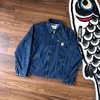 Carhart Detroit Jaqueta de trabalho com zíper Cleanfit Casaco jeans lavado Top Jaqueta vintage Jaqueta de algodão com zíper para homens