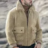 Men's Jackets Warm Coat Faux Fur Winter Casual Loose Double sided Plush Hoodie Fluffy Fleece Jacket Hoodies Outerwear M 3XL 231012