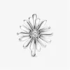 Bröllopsringar Nytt helt helt polsk bandring 925 Sterling Sier Pave Daisy Flower Statement For Women Wedding Rings Fashion Jewelry 89 Dhofw