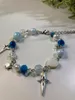 Gliederarmbänder Y2K Passendes Armband Nova Blau Weiß Perle Gothic Charm Edgy Schmuck Geschenke Winter Stern Perlen