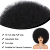 Parrucche sintetiche Parrucca di capelli umani ricci afro crespi soffici con frangia spessa Parrucche naturali a caschetto corto per donne nere Densità del 180% Capelli a macchina completa 231012