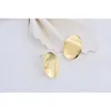 Stud Earrings Color Retention 18K True Gold Filled 20x14MM Wave Oval With Hoop DIY Jewelry Making Findings Accessories