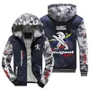 Moletom com capuz masculino novo inverno moda masculina para peugeot moletom com capuz de alta qualidade jaqueta de manga comprida casual zíper forro de lã suéter casaco x1012