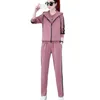 Women's Two Piece Pants Women Three-piece Suit Winter Sports Stylish 3-piece Soft Thick Hooded Coat Top For Lady's