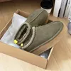 Tazz tofflor Australien Tasman Suede Shearling Platform Snow Boots Classic Ultra Mini Boot Mustard Seed Womens Winter Ankel Booties Mens Designer Slides Shoes