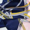 Шарфы 100% шелковый шарф для женщин Длинный принт Роскошные шали из натурального шелка Накидки Синий цветочный летний женский шейный платок Шарфы из чистого натурального шелка 231011