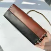 Designer dameshandtas 2023 Klassieke gecoate vintage klinknagel crossbody tas met enkele schouder Madison grote camelia ketting klein vierkant voor dames