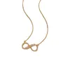 Mode doux Style plaqué or pendentif collier 8 lettre pendentif pour les femmes de haute qualité cadeau de mariage bijoux sans boîte